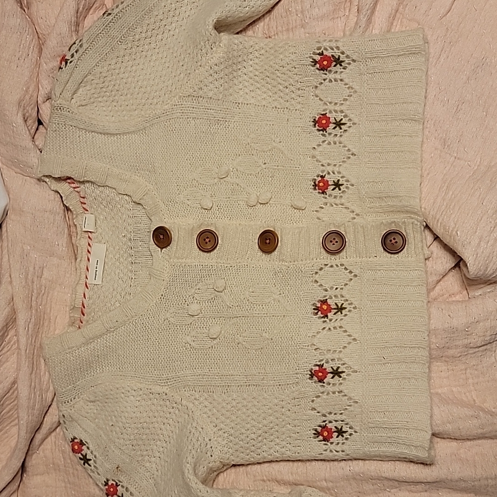 Vintage, wool embroidered sweater size L